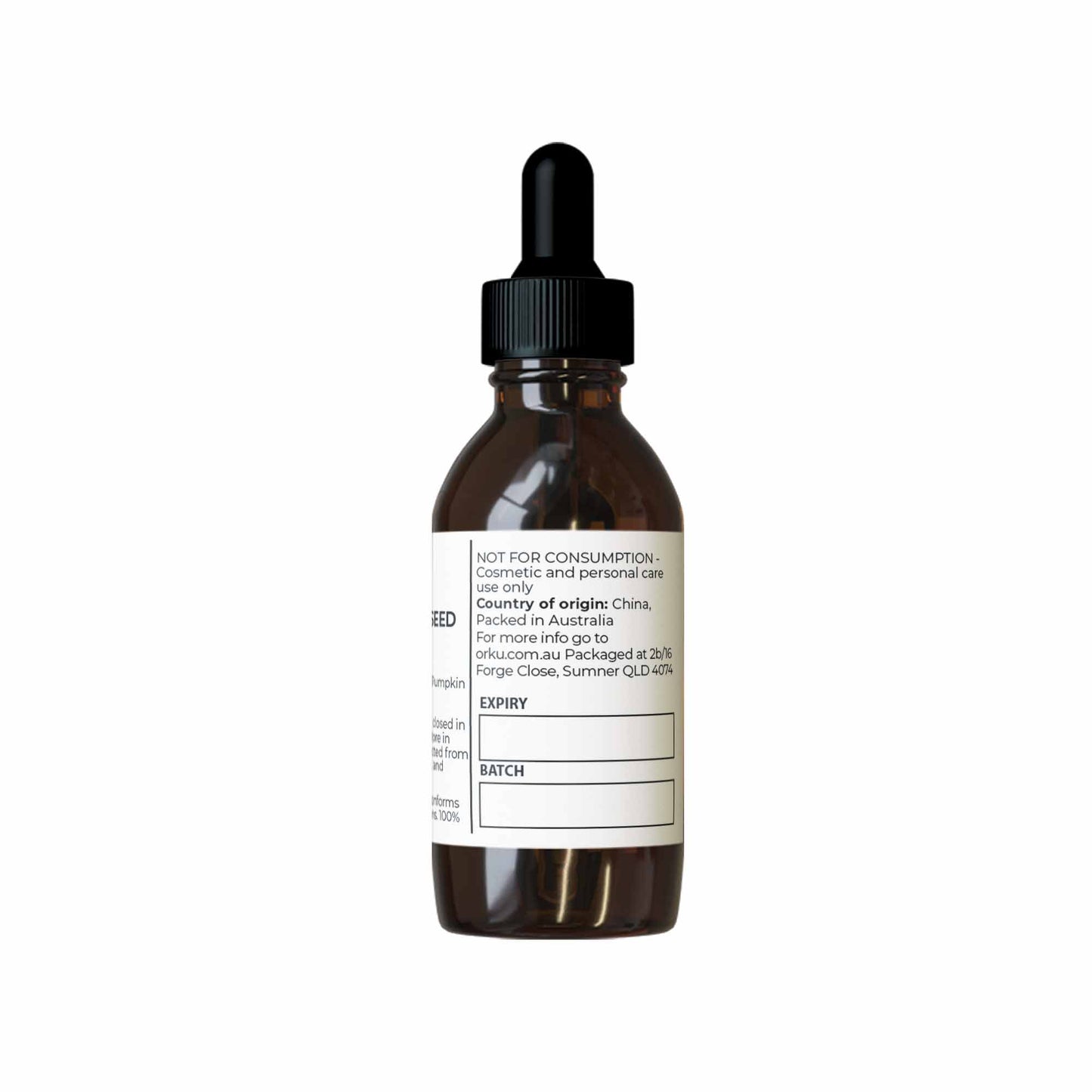 Orku 25ml Organic Pumpkin Seed Virgin Oil Cold Pressed Cosmetic Grade