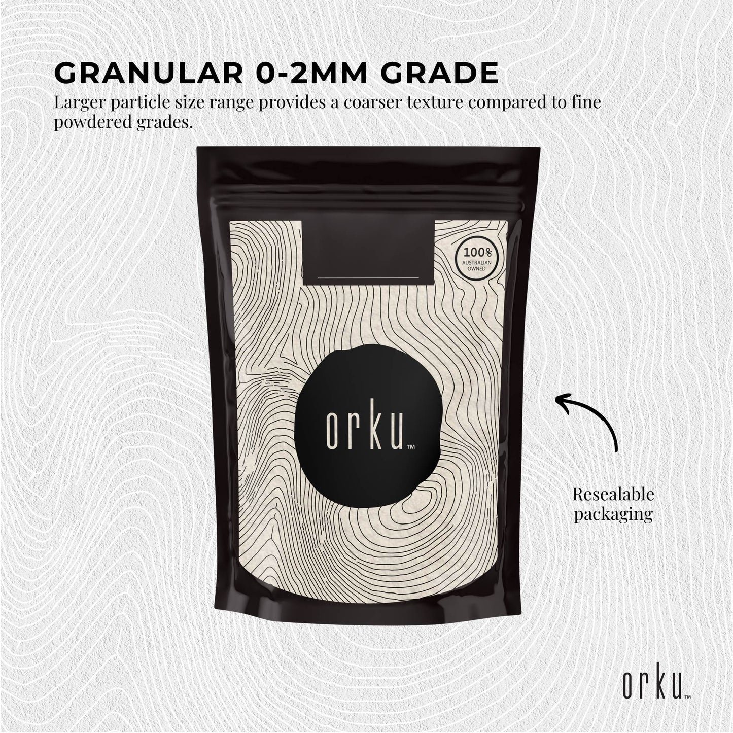 Orku 2Kg Diatomaceous Earth Garden 0-2mm Australian Fossil Shell Flour