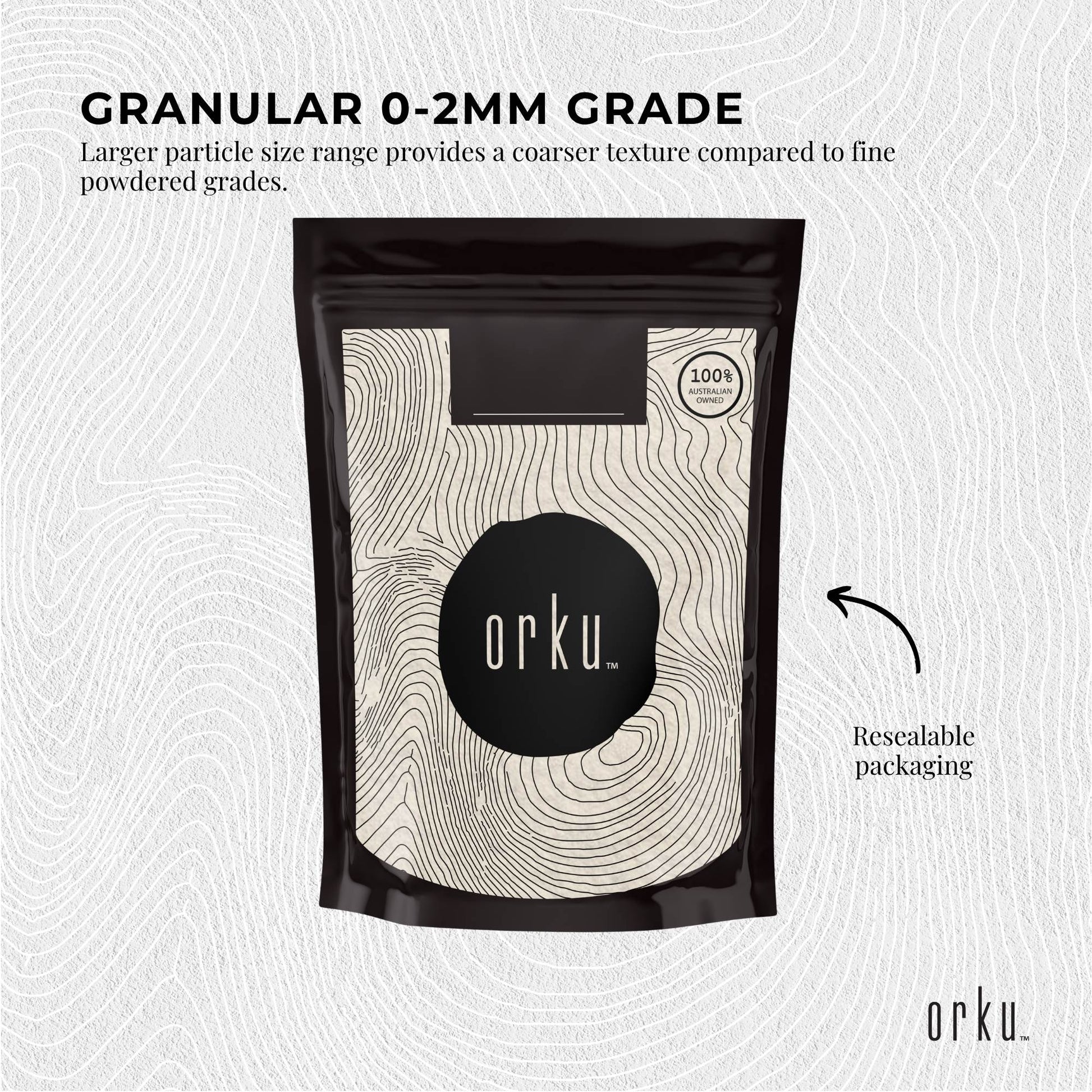 Orku 2Kg Diatomaceous Earth Garden 0-2mm Australian Fossil Shell Flour