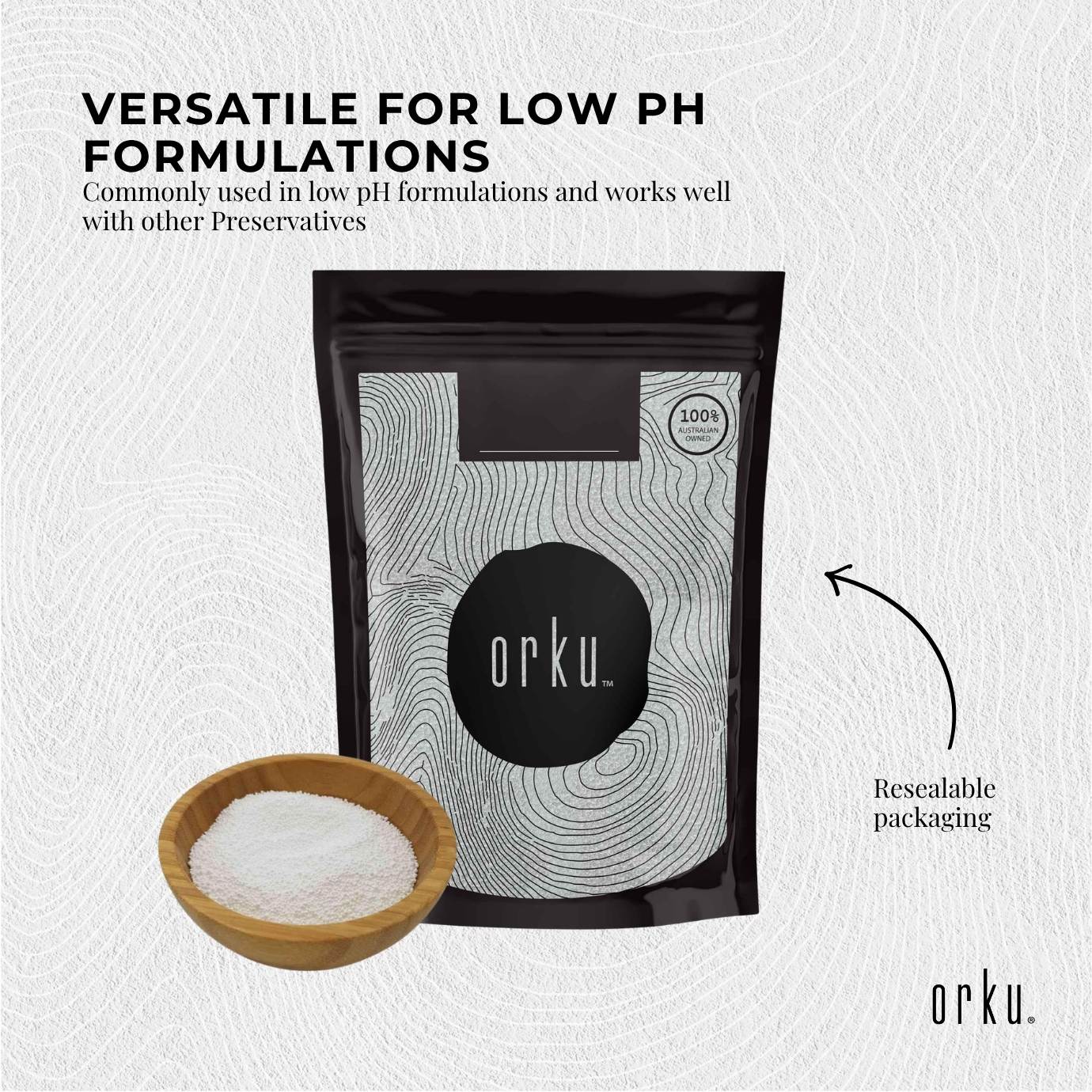 Orku 2Kg Sodium Benzoate USP/FCC Grade Prills – E211 Preservative CAS 532-32-1