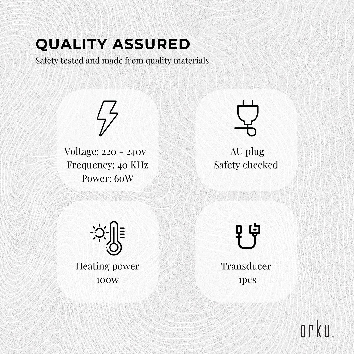 Orku 2L Digital Ultrasonic Jewellery Cleaner for Watches and Parts