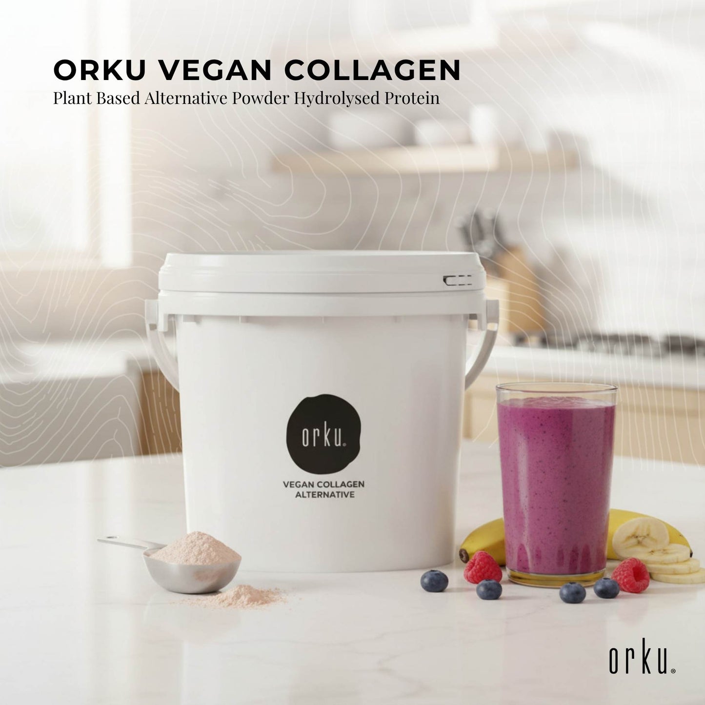 Orku 2.5Kg Vegan Collagen Plant Based Alternative Powder Hydrolysed Protein