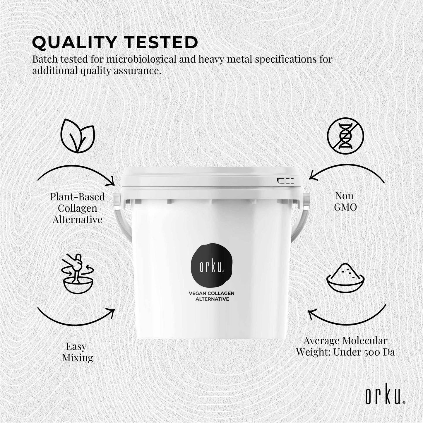 Orku 2.5Kg Vegan Collagen Plant Based Alternative Powder Hydrolysed Protein