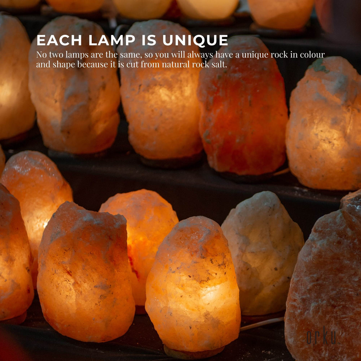 Orku 3-5 Kg Himalayan Pink Salt Lamp - Large Natural Rock Shape Night Light