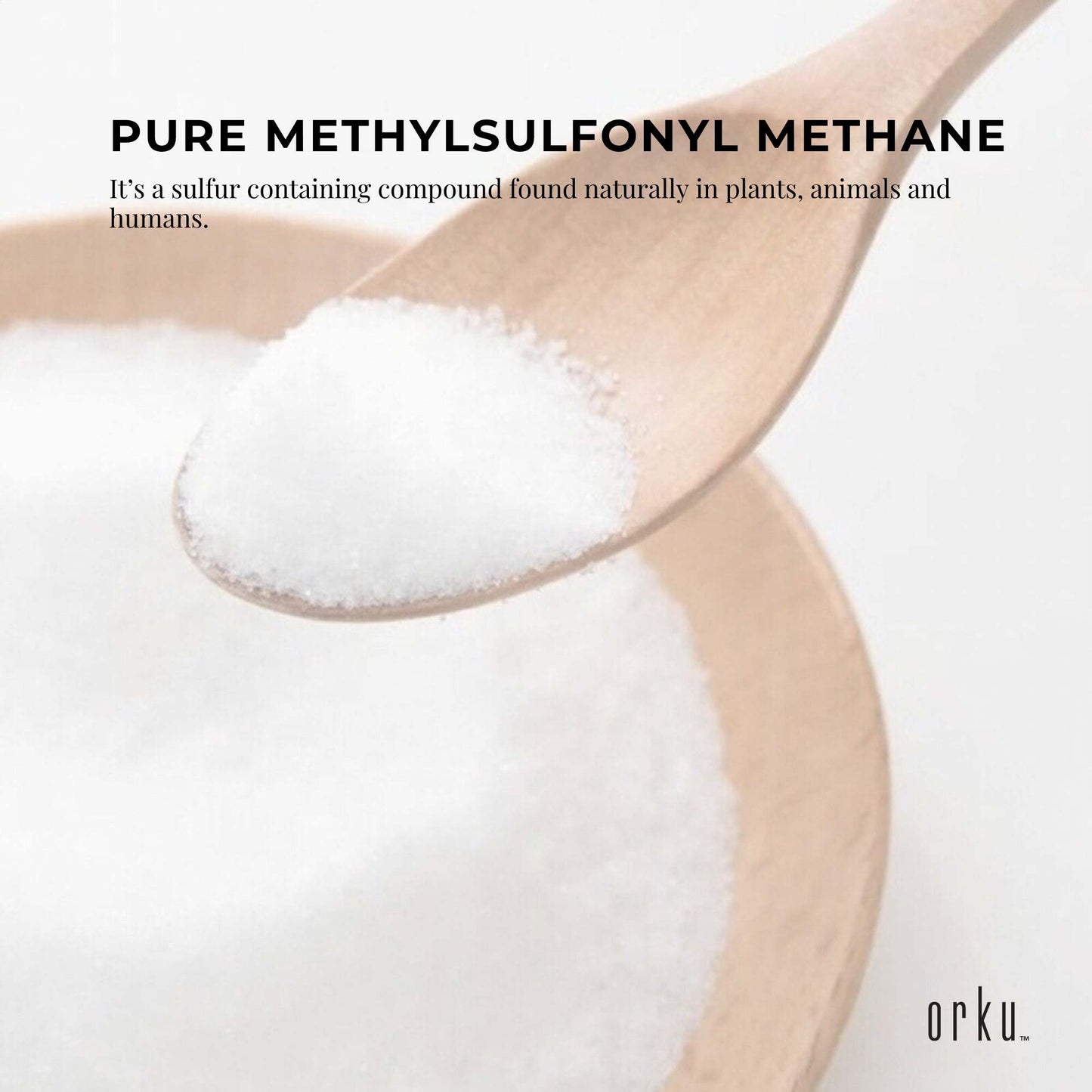 Orku 3Kg MSM Powder or Crystals Tub - 99.9% Pure USP Grade Methylsulfonylmethane