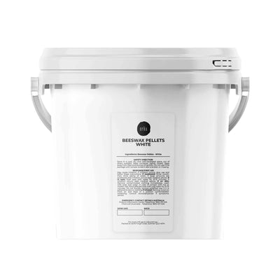 Orku 3Kg Pure Beeswax Pellets White BP Grade Refined Beads - Candle Cosmetic Tub