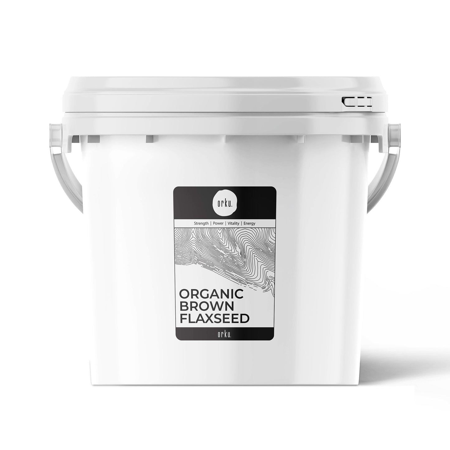 Orku 3.5Kg Organic Brown Linseed Flaxseed Whole Grain Non GMO - Tub