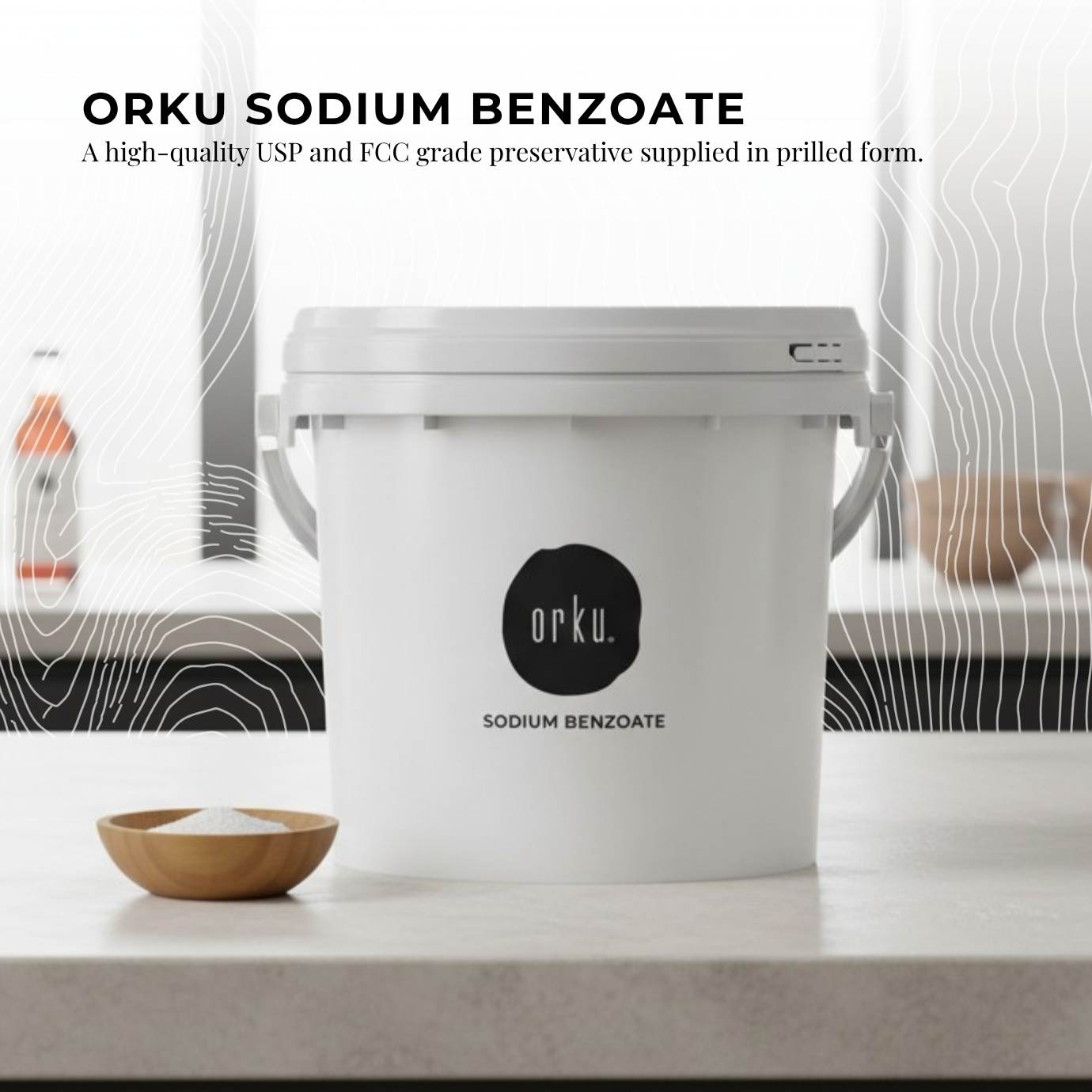 Orku 3.5Kg Sodium Benzoate USP/FCC Grade Prills – E211 Preservative CAS 532-32-1