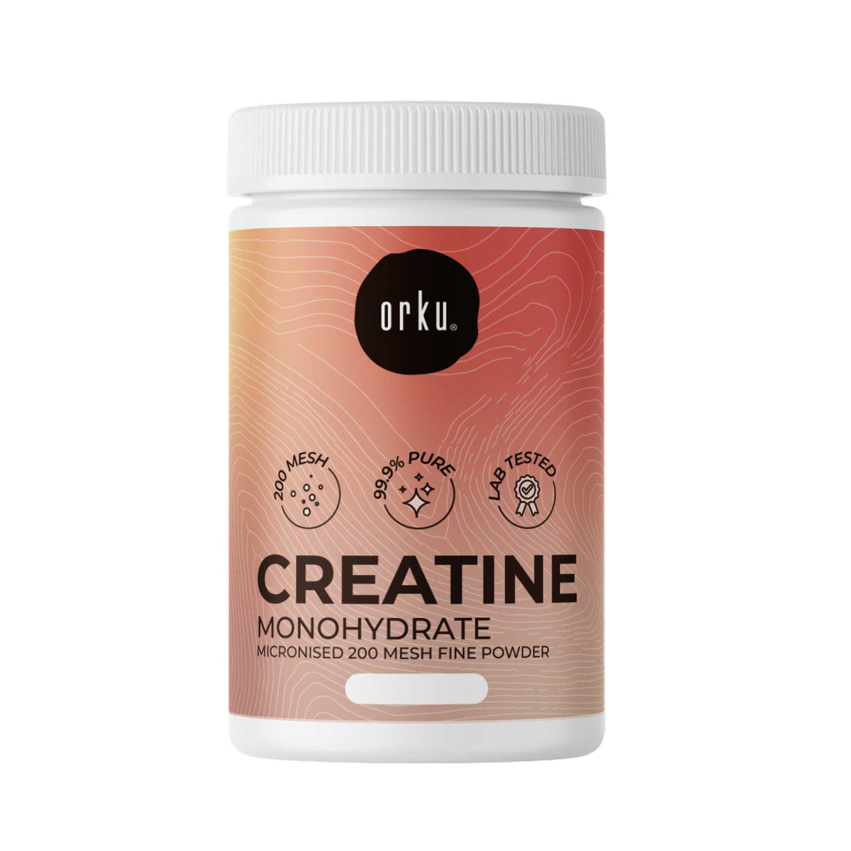 Orku Creatine Monohydrate Powder 200 Mesh Micronised 99.9% Pure Jars