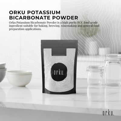 Orku 400g Potassium Bicarbonate Powder - Food Grade Pure FCC Brewing Baking