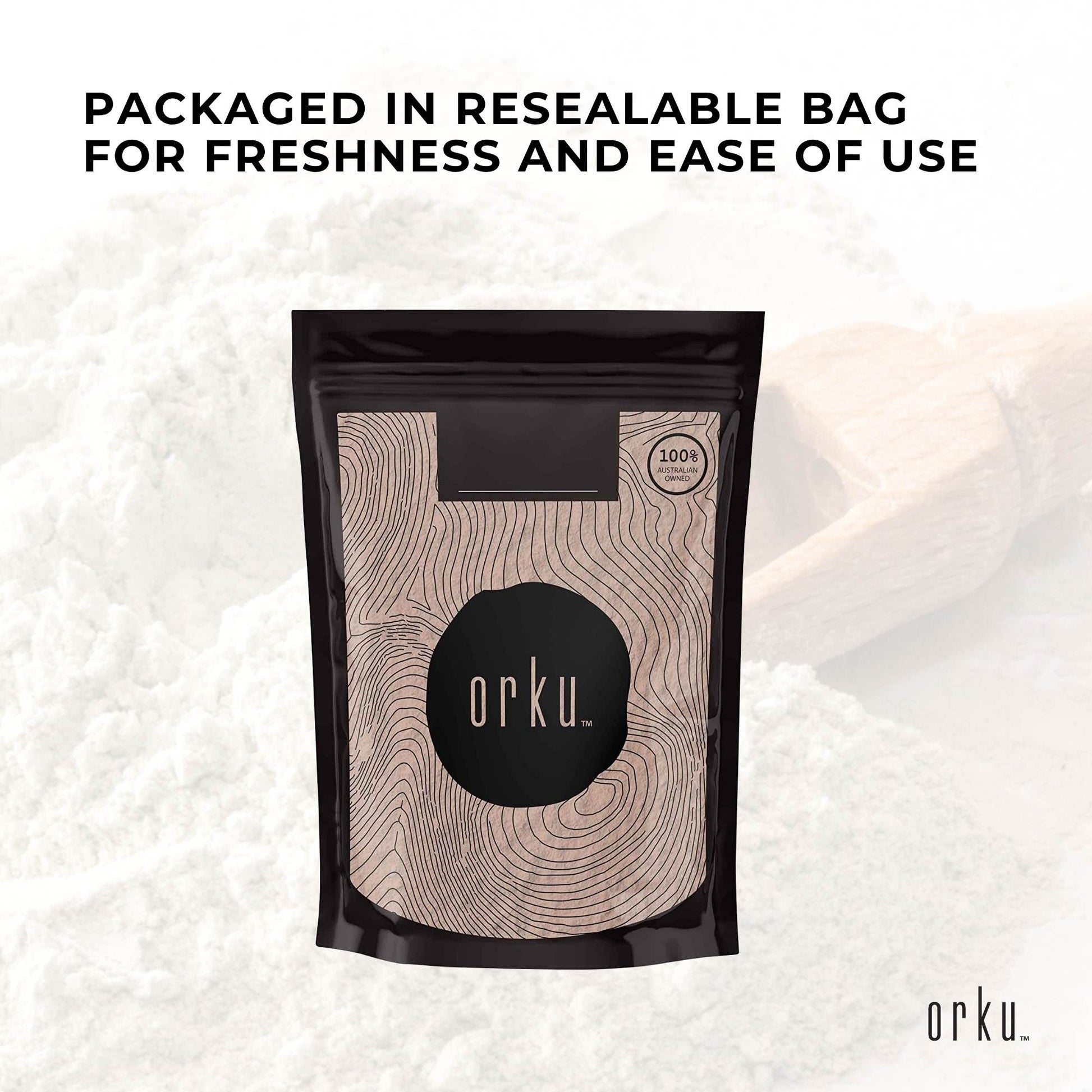 Orku 400g Ultrafine Micronised Zeolite Powder - Natural Australian Mineral