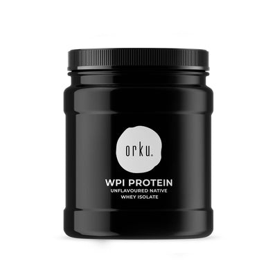 Orku 400g Whey Protein Isolate Powder WPI 90% Unflavoured Native Jar
