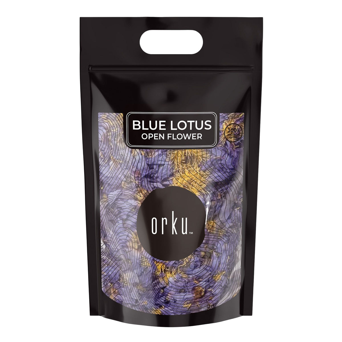 Orku 500g Blue Lotus Flowers - Dried Whole Open Lily Nymphaea Caerulea