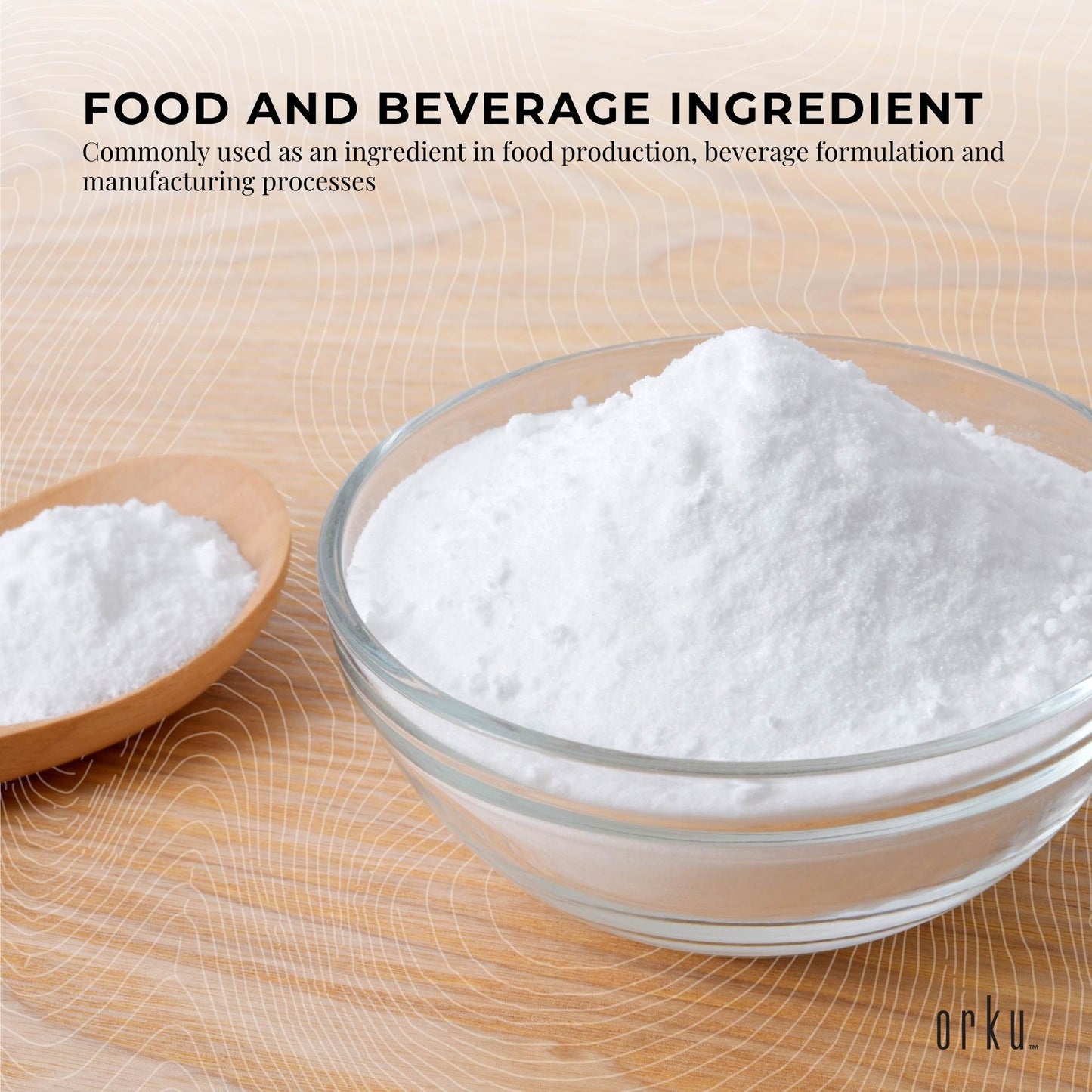 Orku 50g Taurine Powder - High Purity L-Taurine Amino Acid Ingredient