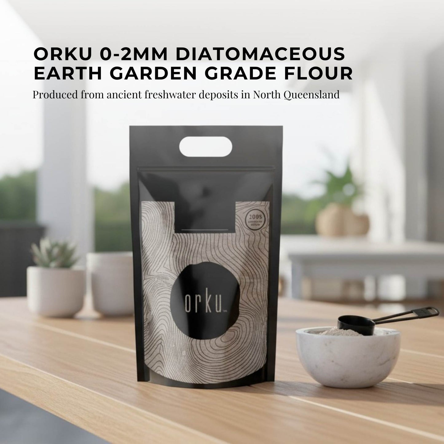 Orku 5Kg Diatomaceous Earth Garden 0-2mm Australian Fossil Shell Flour