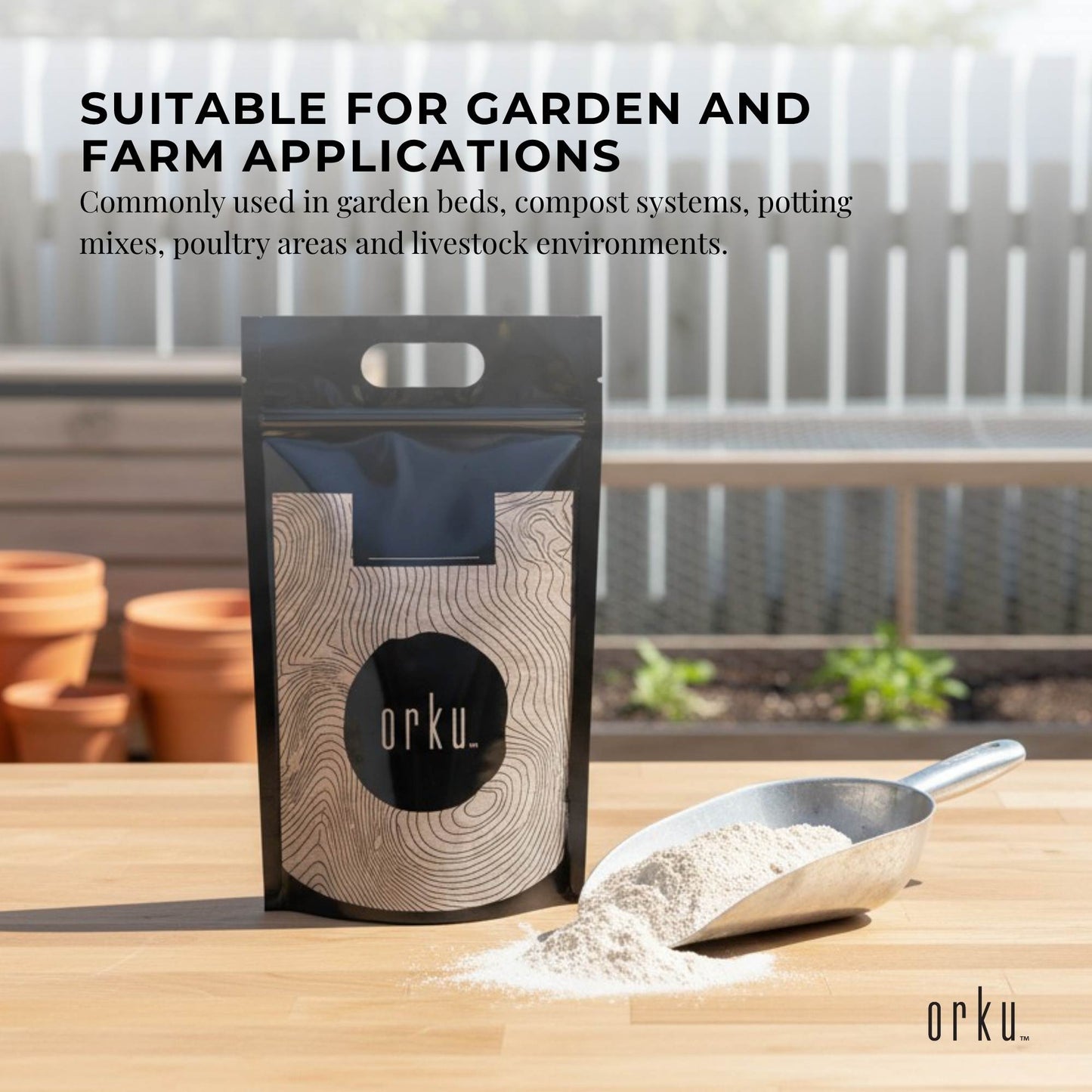 Orku 5Kg Diatomaceous Earth Garden 0-2mm Australian Fossil Shell Flour