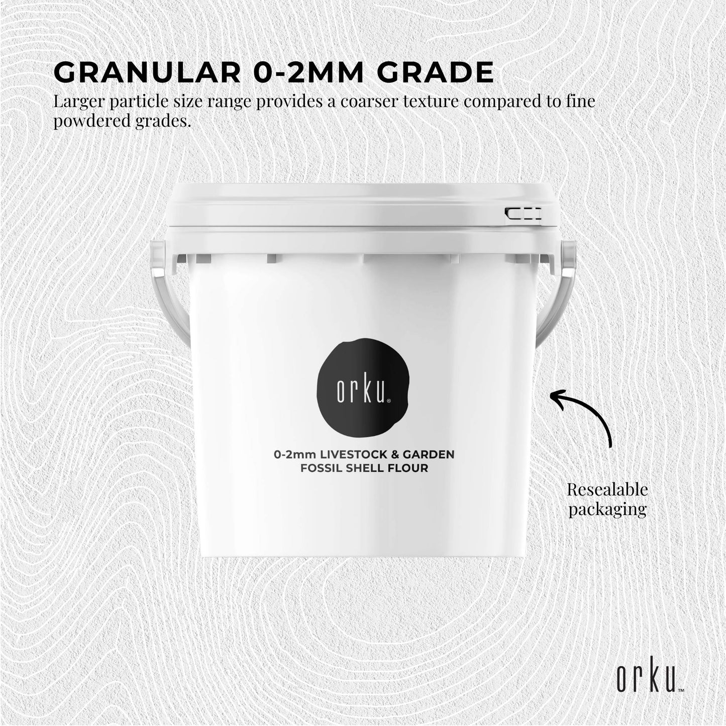 Orku 5Kg Diatomaceous Earth Garden 0-2mm Australian Fossil Shell Flour Tub