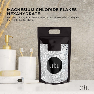 Orku 5Kg Magnesium Chloride Flakes Hexahydrate - FCC USP Spec Bath Salts