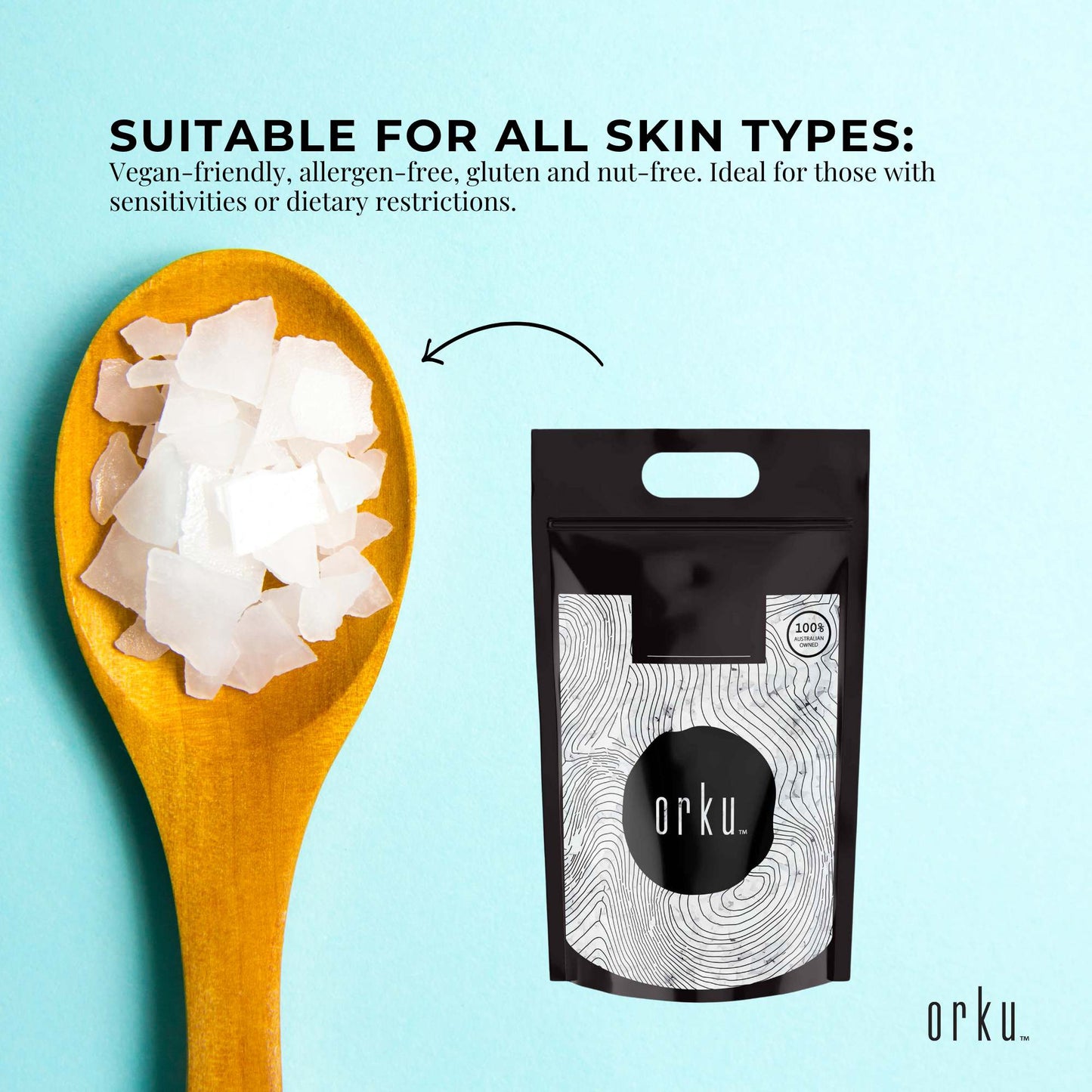 Orku 5Kg Magnesium Chloride Flakes Hexahydrate - FCC USP Spec Bath Salts