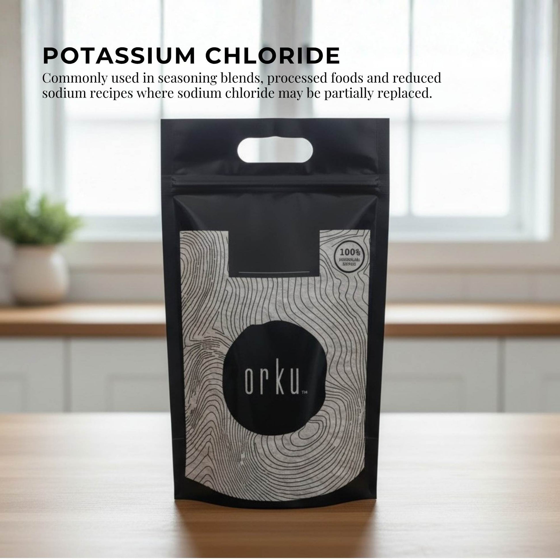 Orku 5Kg Potassium Chloride Powder (KCl) - Food Grade E508 Salt Substitute