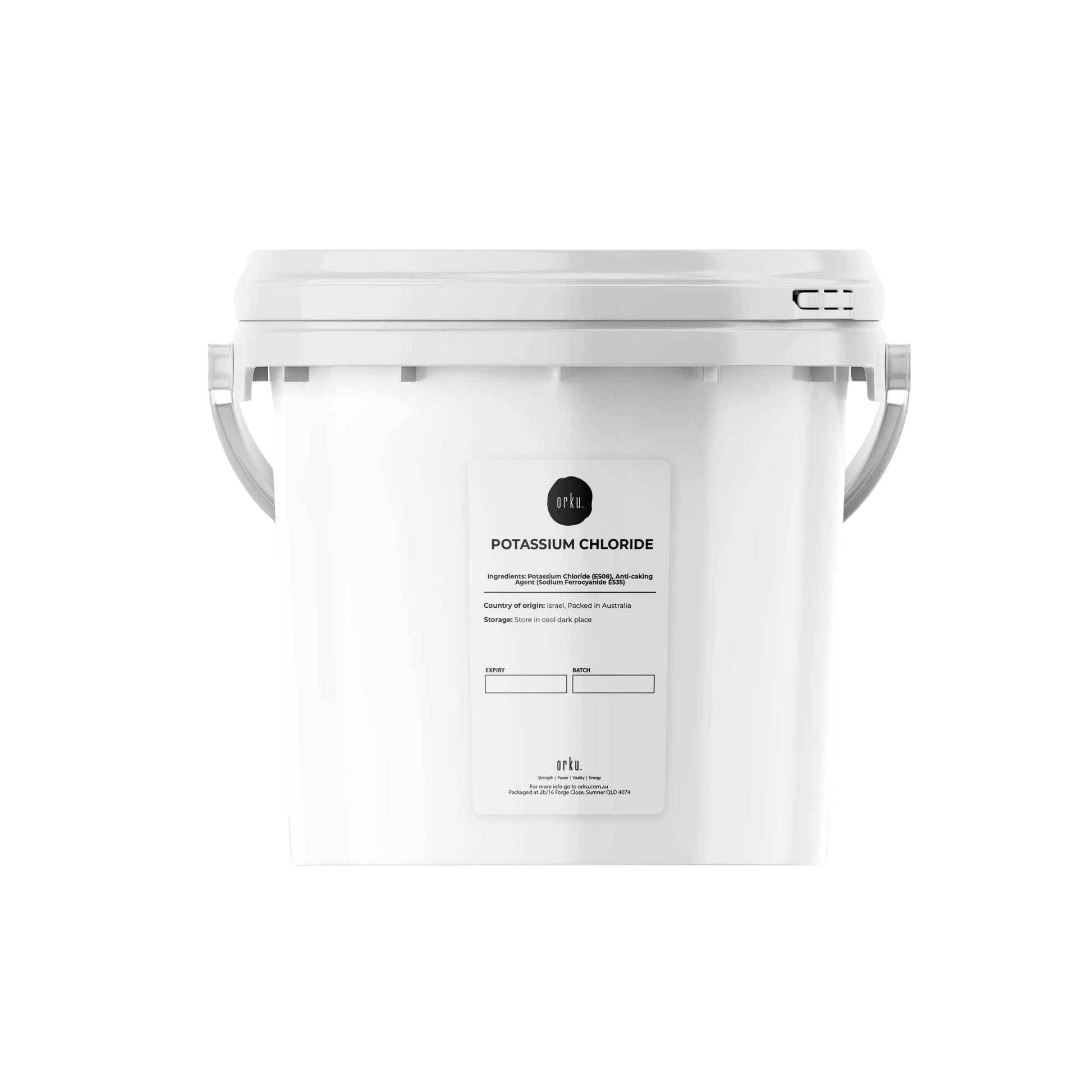 Orku 5Kg Potassium Chloride Powder Tub - Food Grade E508 Salt Substitute