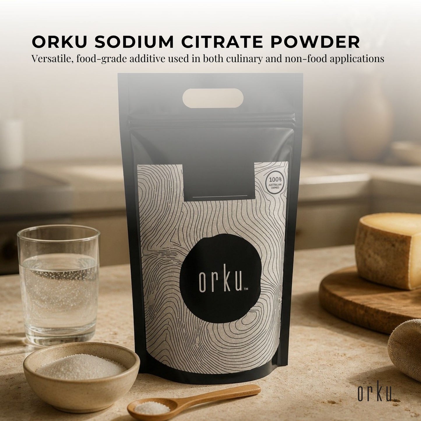 Orku 5Kg Sodium Citrate Powder Food Grade Trisodium Citrate Dihydrate E331