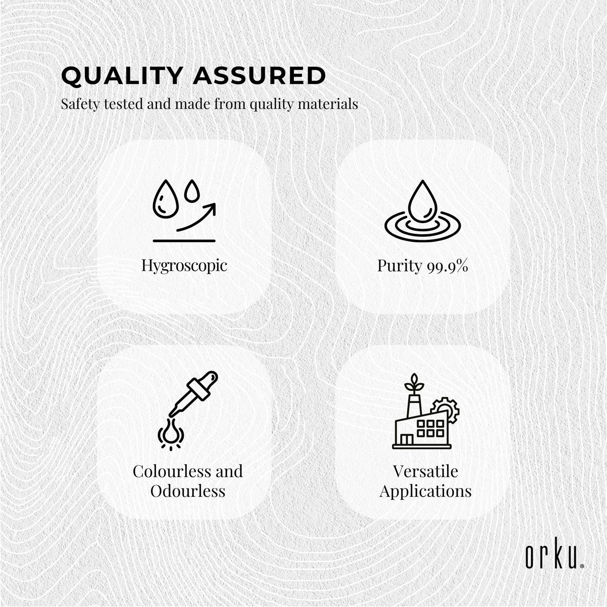 Orku 5L Glycerine 99.9% Pure USP Food Cosmetic Grade - Vegetable Glycerol