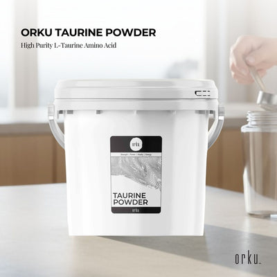 Orku 5kg Taurine Powder Tub - High Purity L-Taurine Amino Acid Ingredient