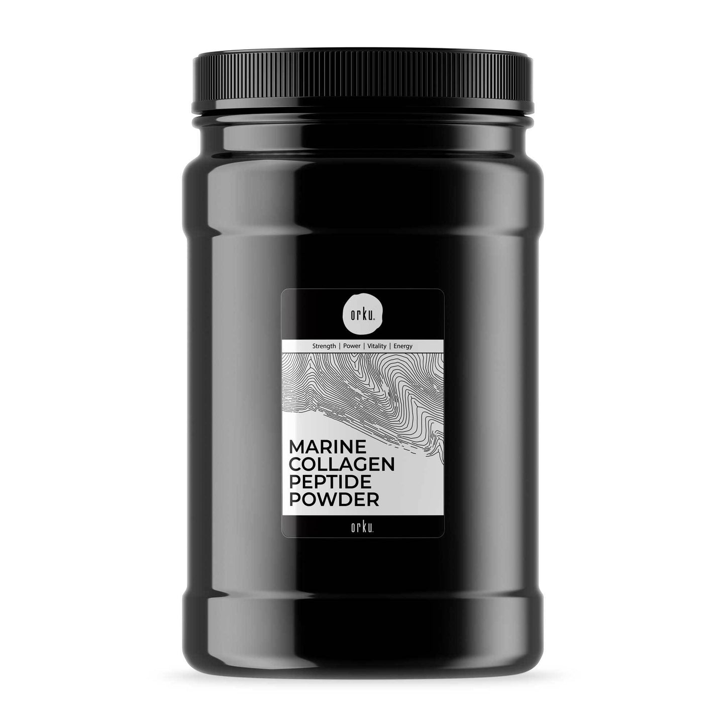Orku 1Kg Marine Collagen Peptide Powder - Jar - Type I Hydrolysed Protein