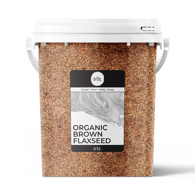 Orku 800g Organic Brown Linseed Flaxseed Whole Grain Non GMO - Tub
