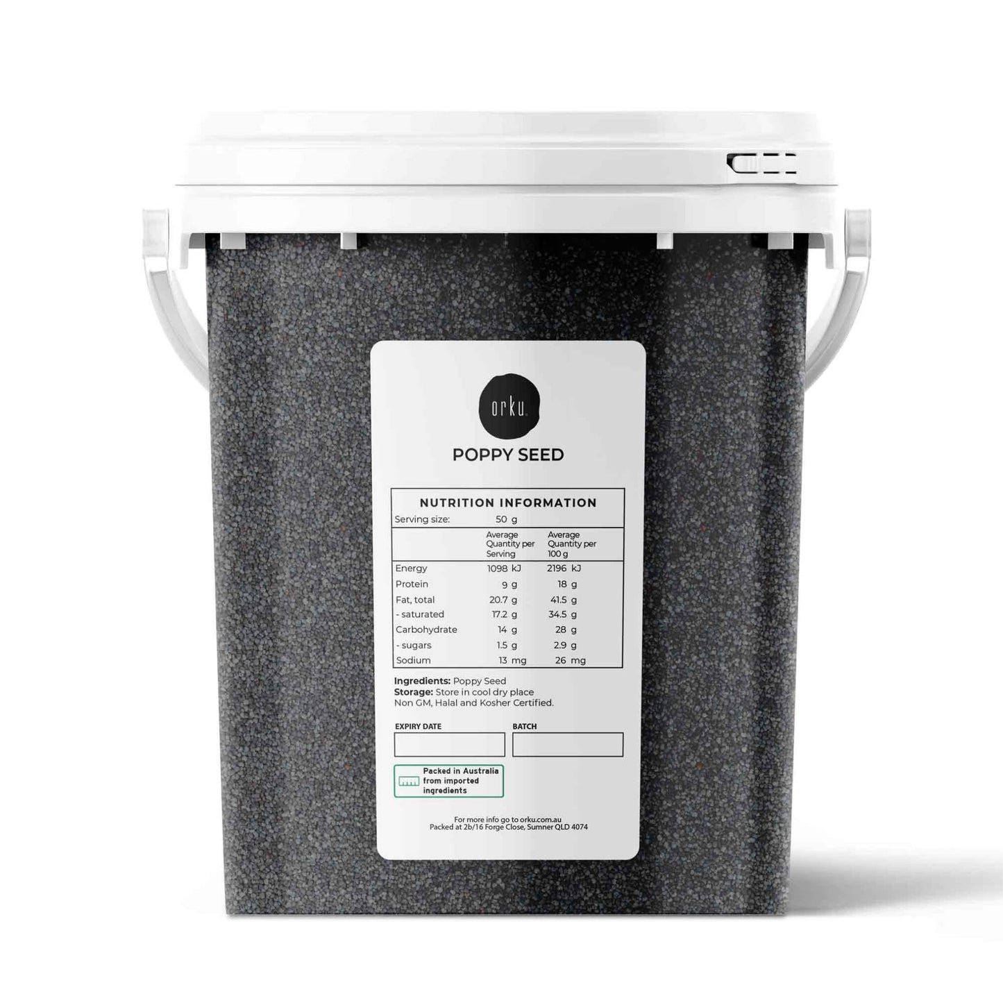 Orku 800g Poppy Seeds Unwashed Bucket Papaver Somniferum For Baking Decorating