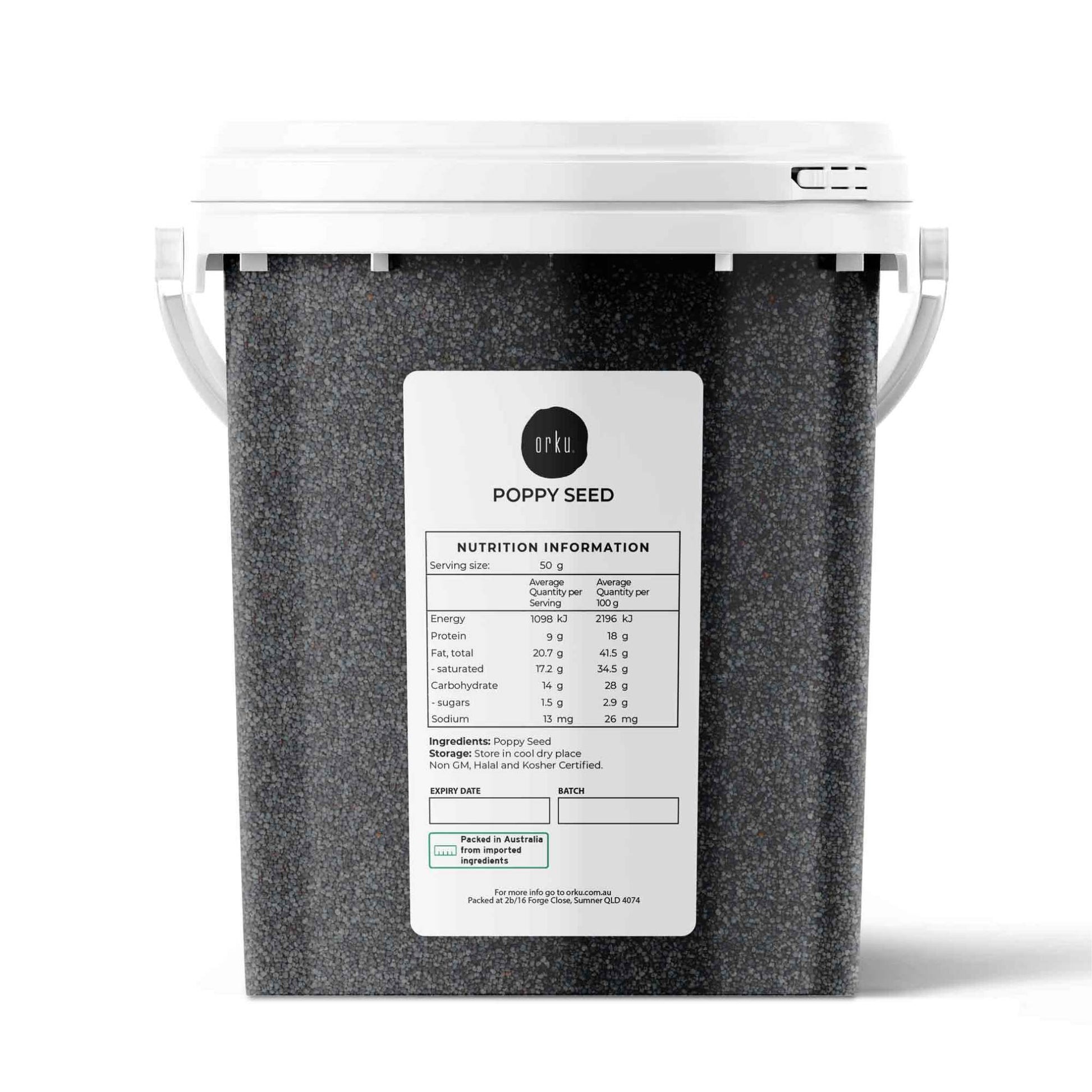 Orku 800g Poppy Seeds Unwashed Bucket Papaver Somniferum For Baking Decorating