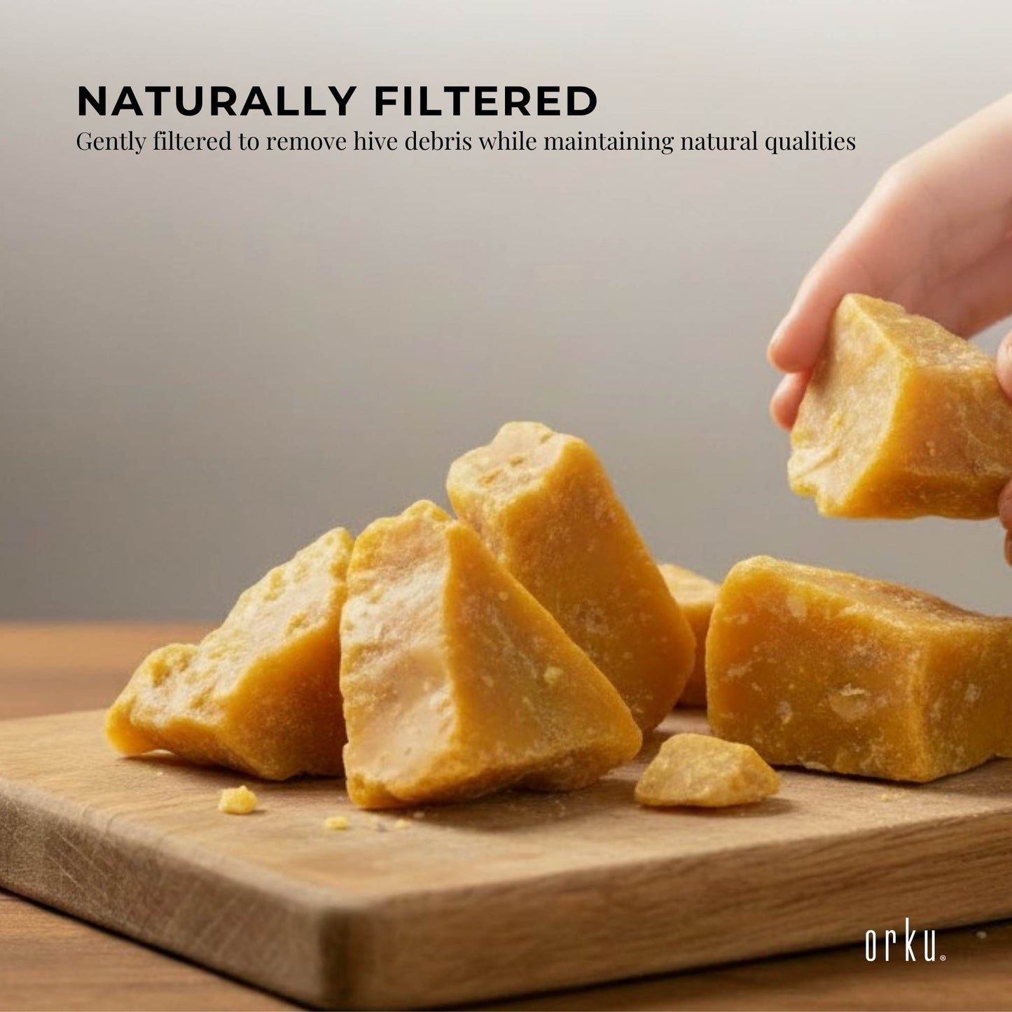 Orku Australian Beeswax Chunks - Pure Natural Unrefined Raw