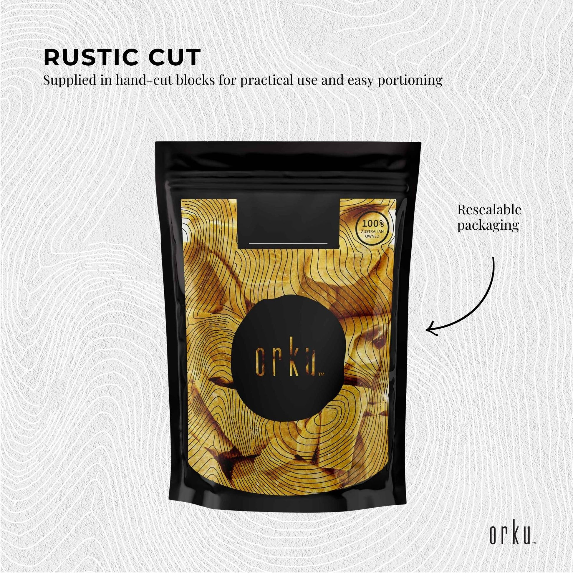 Orku Australian Beeswax Chunks - Pure Natural Unrefined Raw