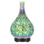Orku Essential Oil Aroma Diffuser - Mirror 3D Fireworks Light USB Remote