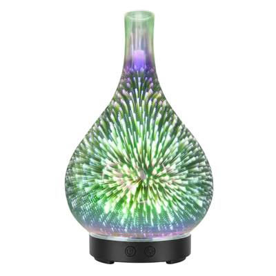 Orku Essential Oil Aroma Diffuser - Mirror 3D Fireworks Light USB Remote