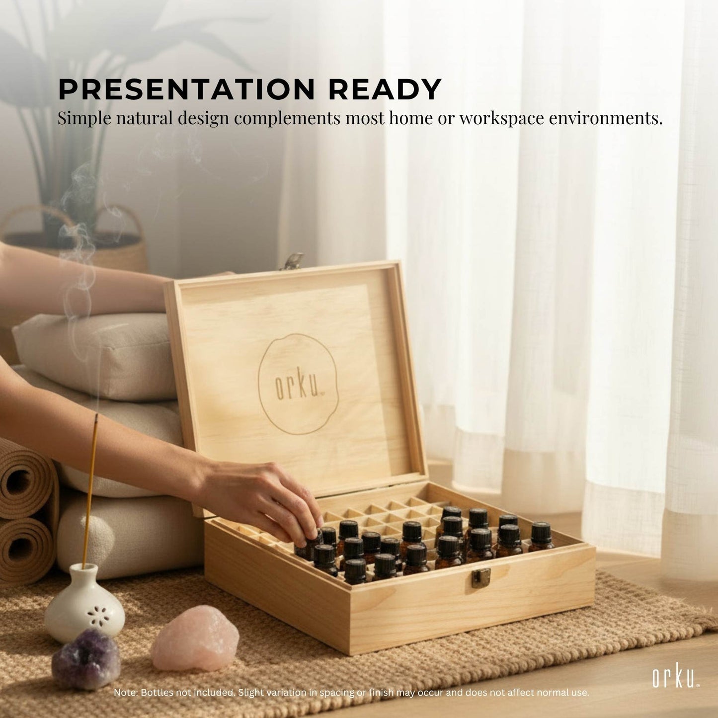 Orku Essential Oil Storage Box Range - 59 or 74 Aromatherapy Bottle Organisers