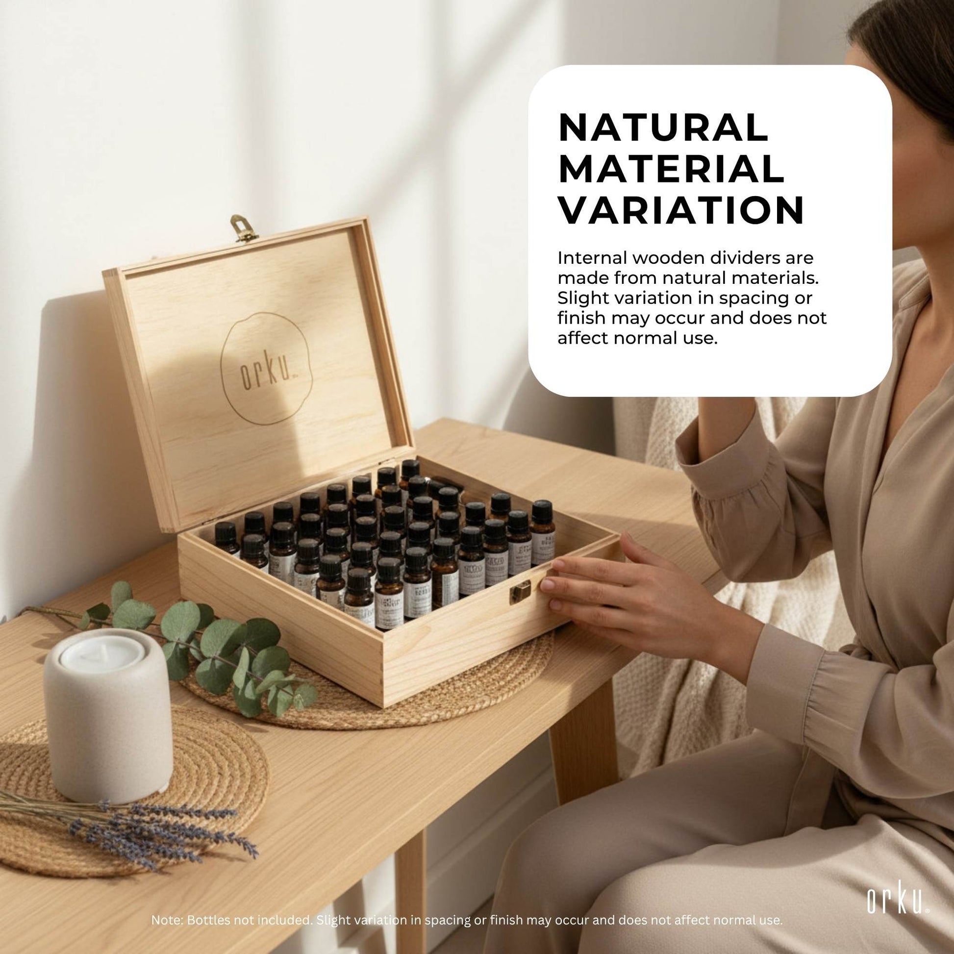 Orku Essential Oil Storage Box Range - 59 or 74 Aromatherapy Bottle Organisers