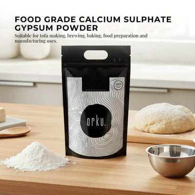 Orku Fine Calcium Sulphate Gypsum Powder Bulk - Dihydrate Food Grade FCC E516