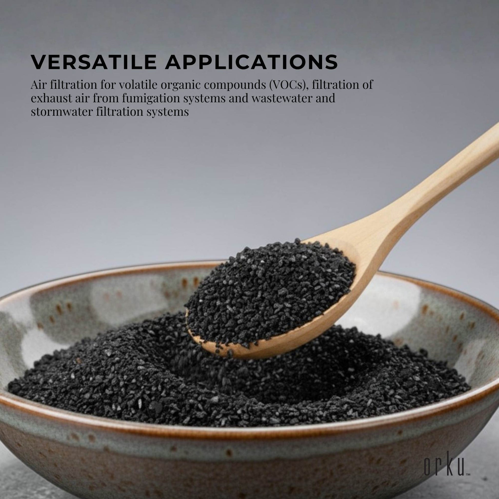 Orku Granular Activated Carbon GAC Coconut Shell Charcoal Filtration Media Bulk