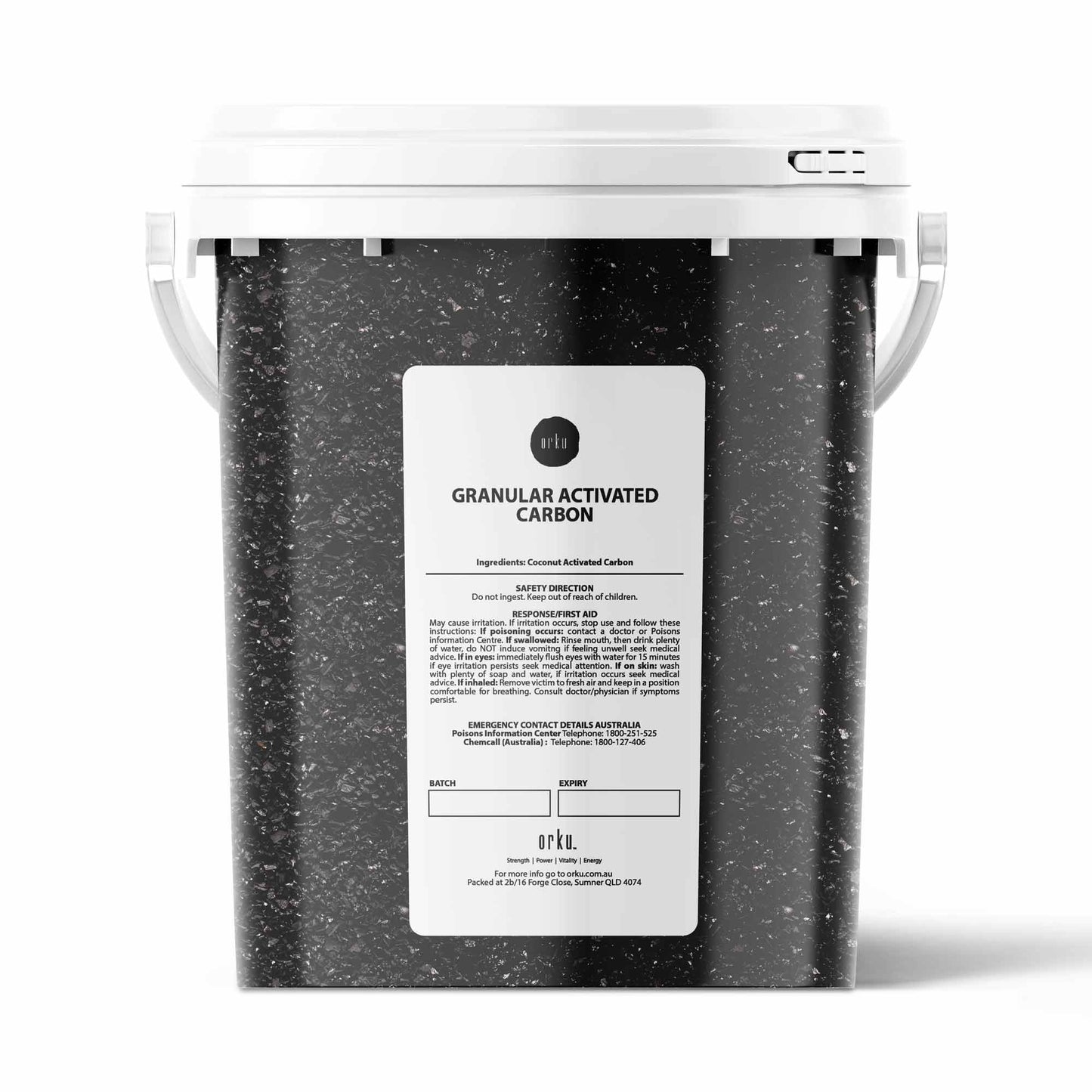 Orku Granular Activated Carbon Tubs GAC Coconut Shell Charcoal Filtration Media