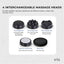 Orku Handheld Body Massager 4 Heads Adjustable Speed 28W Black