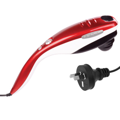 Orku Handheld Body Massager 6 Heads Adjustable Speed Neck Back Legs Red