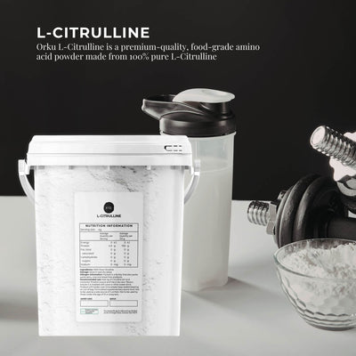 Orku L-Citrulline Powder Tub - Pure Unflavoured Food Grade Amino Acid