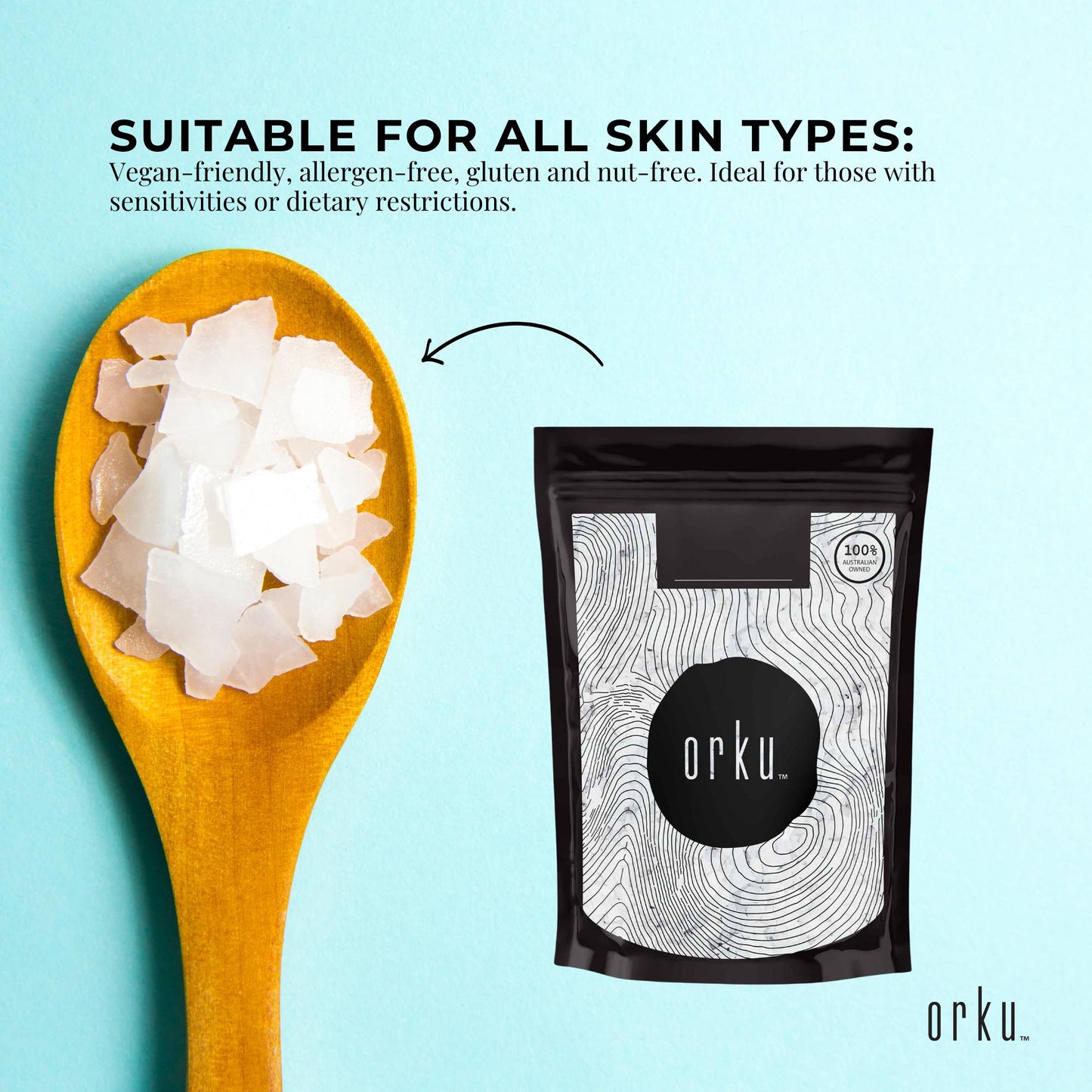 Orku Magnesium Chloride Flakes Hexahydrate Bags - FCC USP Spec Bath Salts