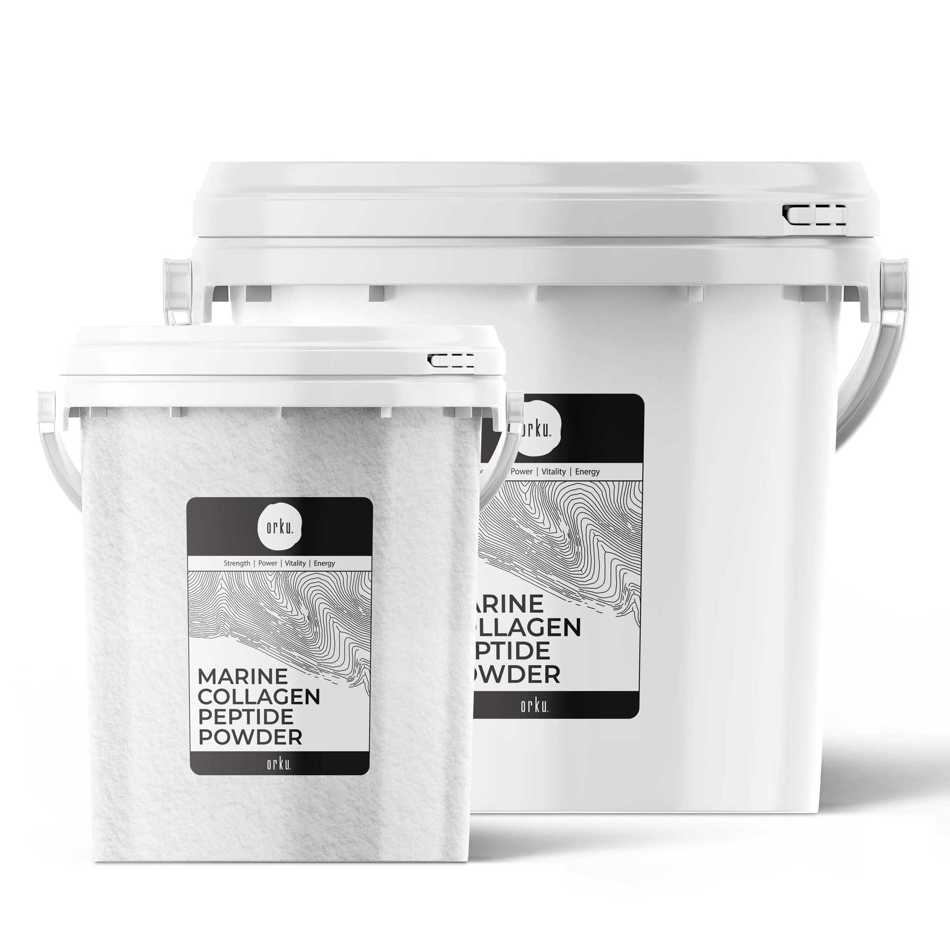 Orku Marine Collagen Peptide Powder Tubs - Pure Type I Hydrolysed Protein