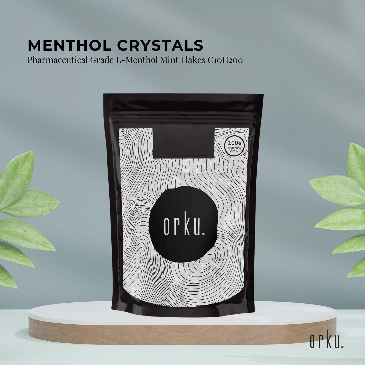 Orku Menthol Crystals - USP Grade L-Menthol Mint Flakes C10H200