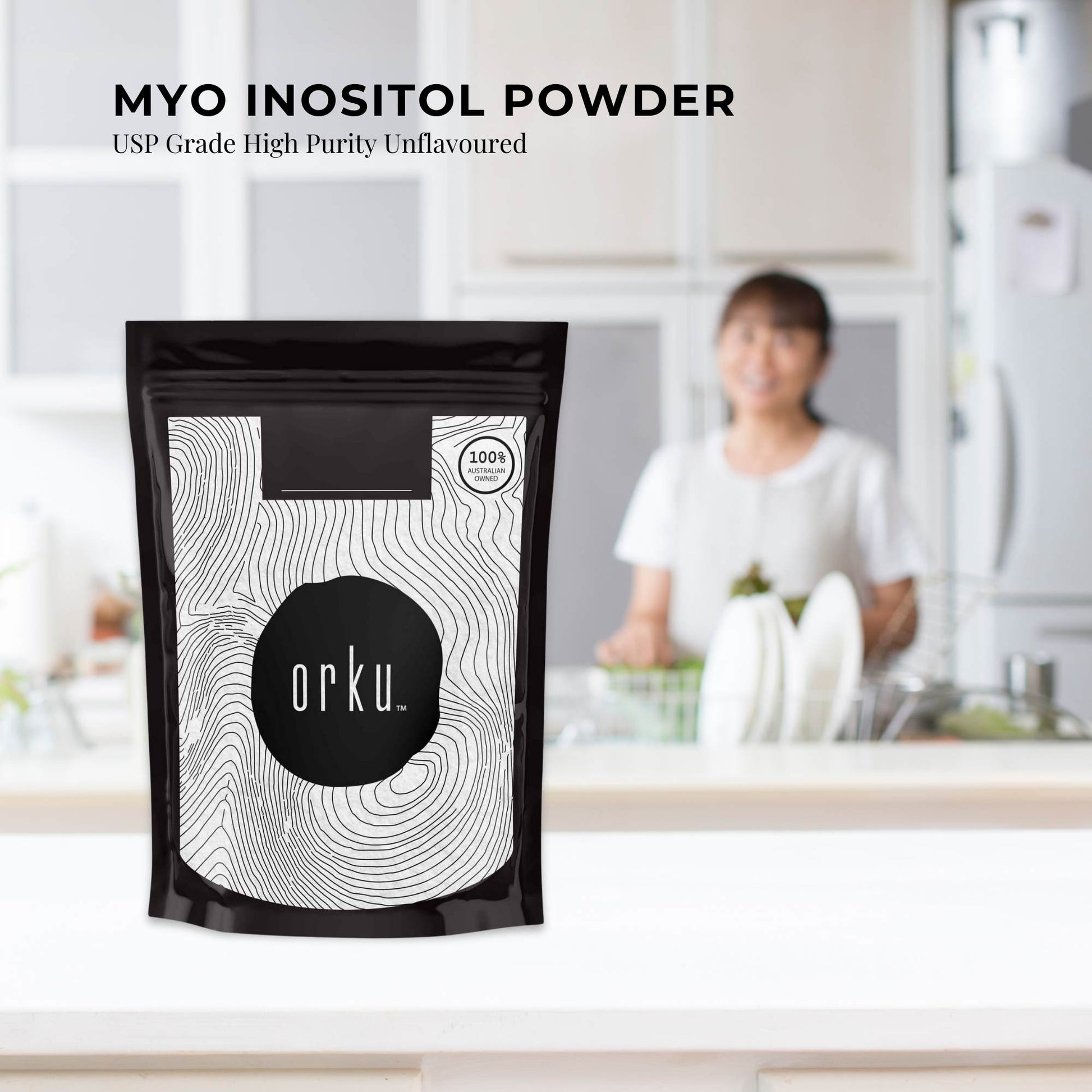 Orku Myo Inositol Powder Bulk Bags - USP Grade High Purity Unflavoured