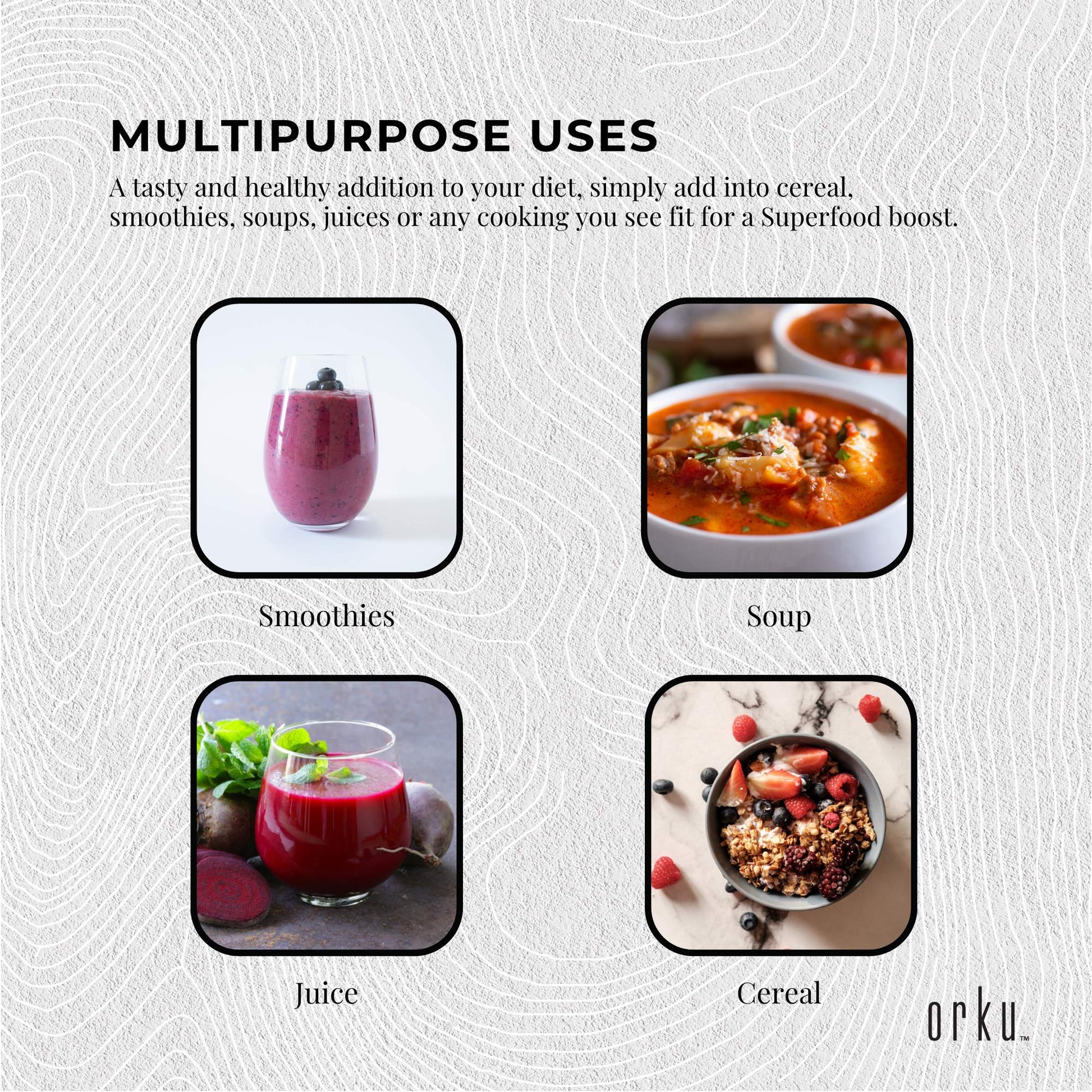 Orku Organic Beetroot Powder - 100% Pure Beetroot Powder Beta vulgaris All Sizes