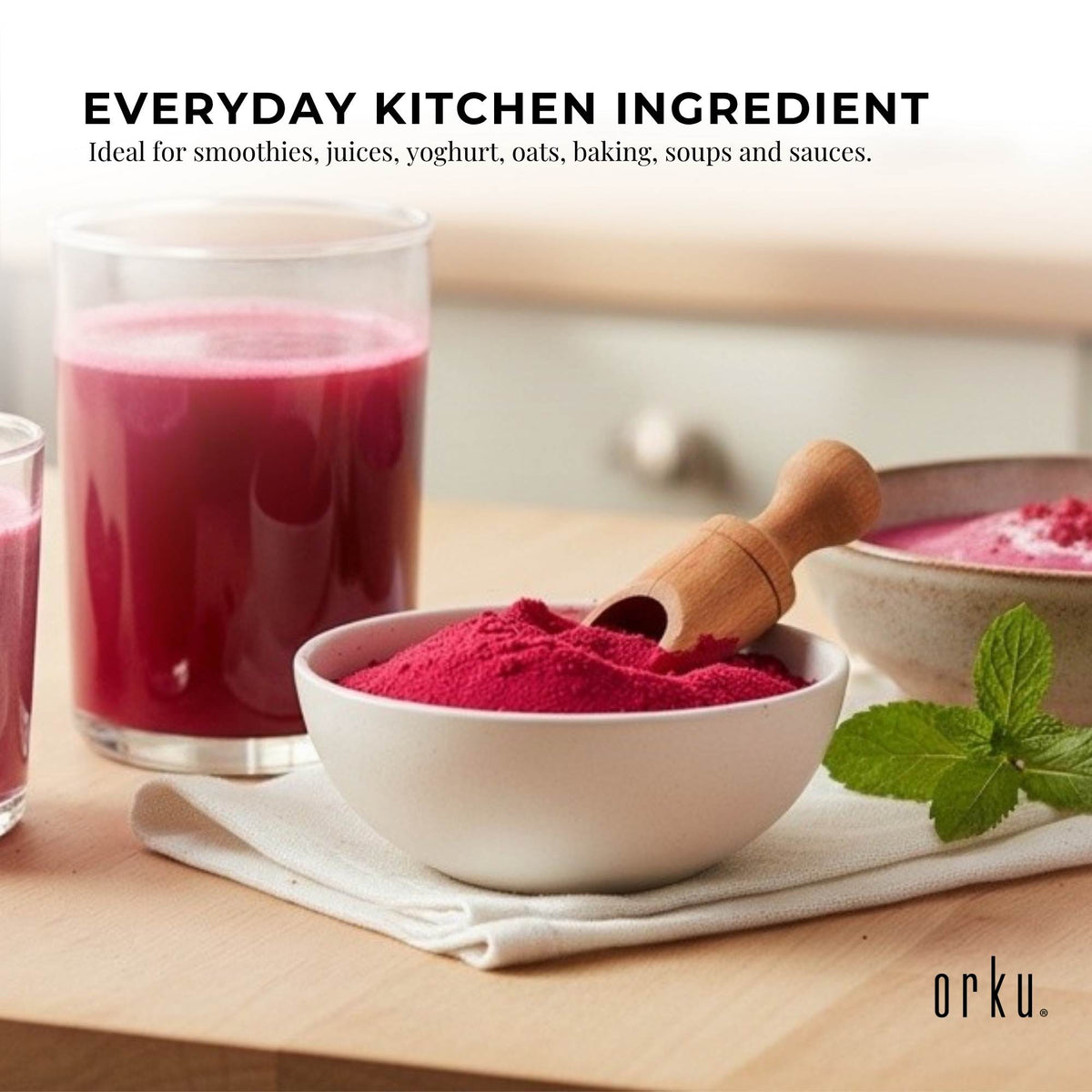Orku Organic Beetroot Powder ACO Certified 100% Pure Beet Root Tubs